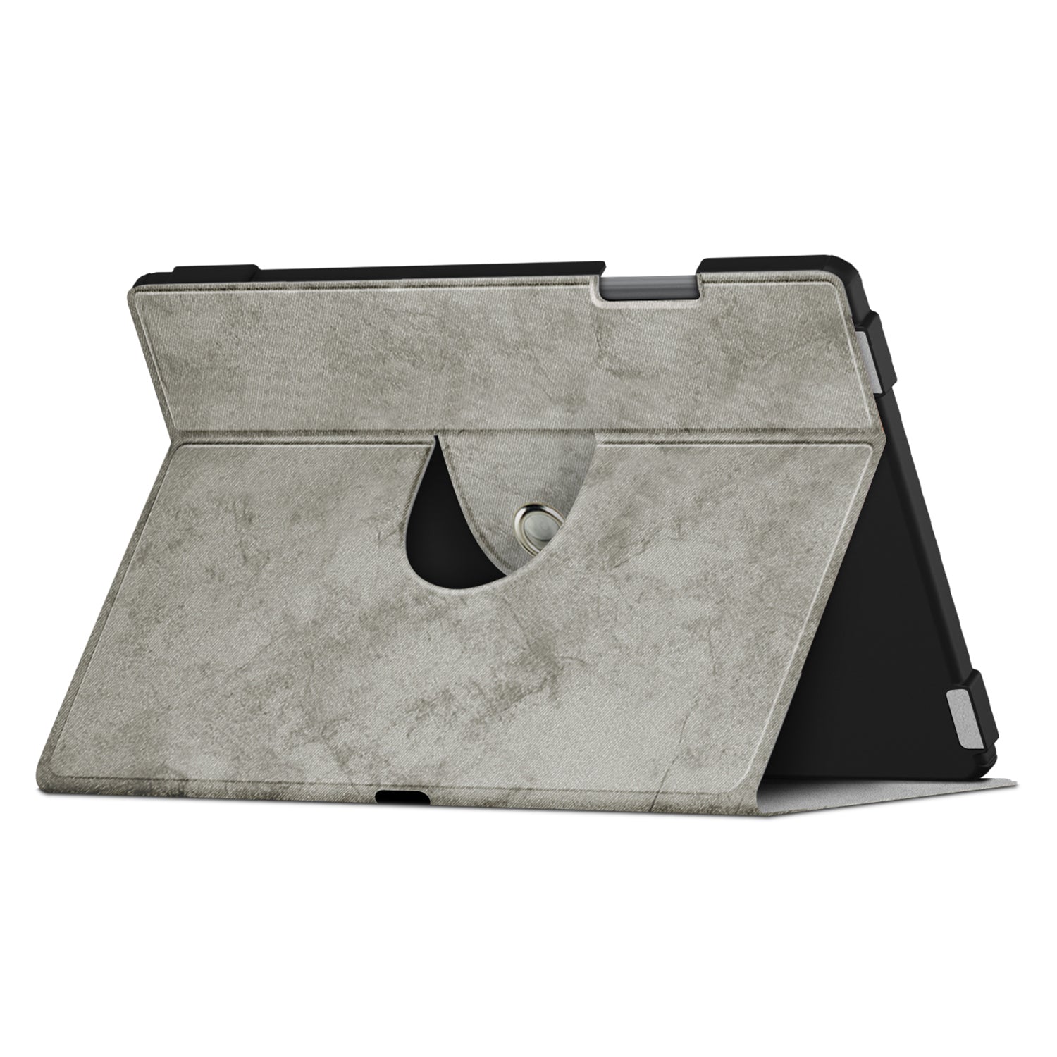 For Amazon Kindle Scribe Solid Color Tablet Case Textured Surface Anti-scratch Magnetic Absorption Tablet Cover with 360-degree Rotary Kickstand