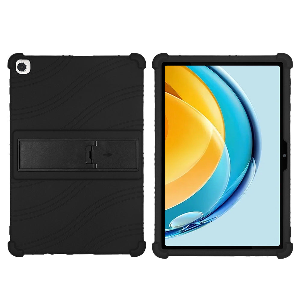 For Huawei MatePad SE 10.4-inch Soft Silicone Tablet Case PC Kickstand Shock-absorbing Tablet Cover