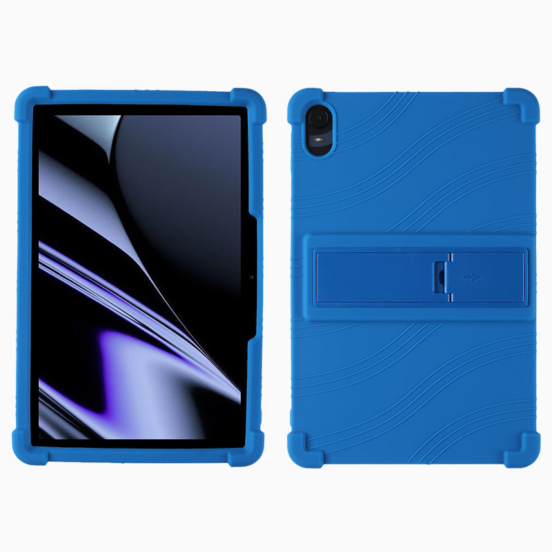 Protective Cover for Oppo Pad 11-inch Shock-absorbing Soft Silicone Tablet Case with PC Kickstand