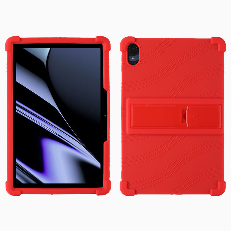 Protective Cover for Oppo Pad 11-inch Shock-absorbing Soft Silicone Tablet Case with PC Kickstand