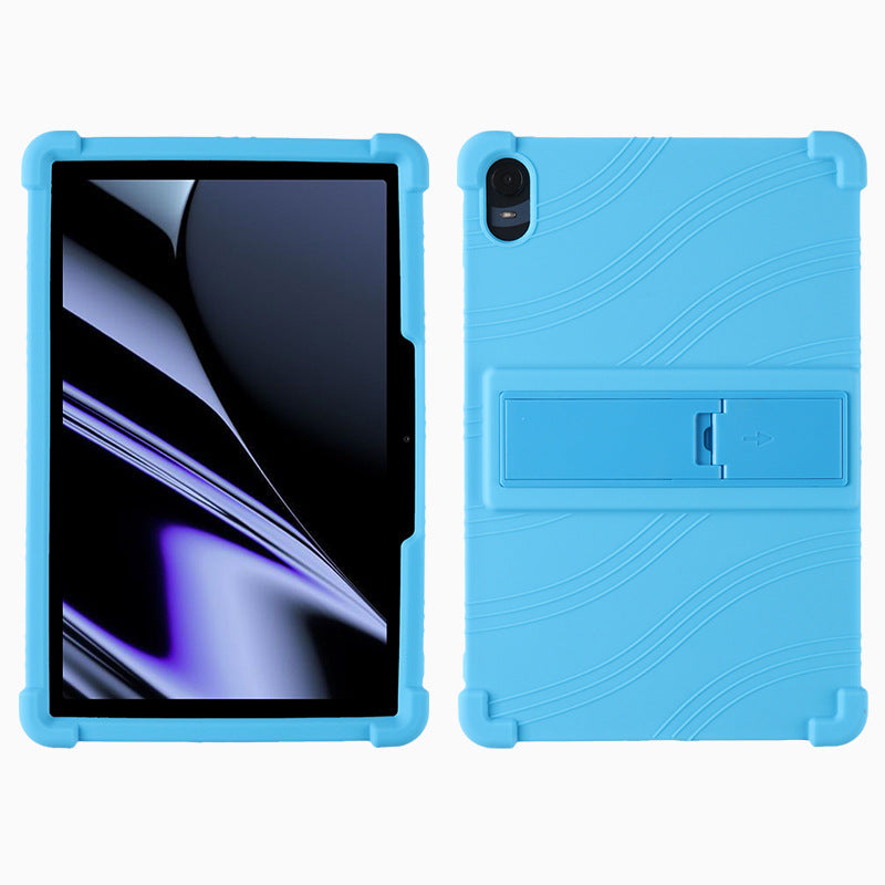 Protective Cover for Oppo Pad 11-inch Shock-absorbing Soft Silicone Tablet Case with PC Kickstand