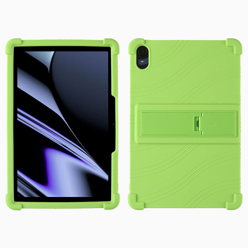 Protective Cover for Oppo Pad 11-inch Shock-absorbing Soft Silicone Tablet Case with PC Kickstand