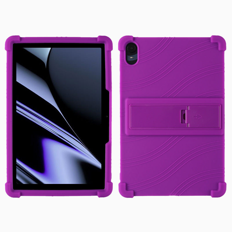 Protective Cover for Oppo Pad 11-inch Shock-absorbing Soft Silicone Tablet Case with PC Kickstand