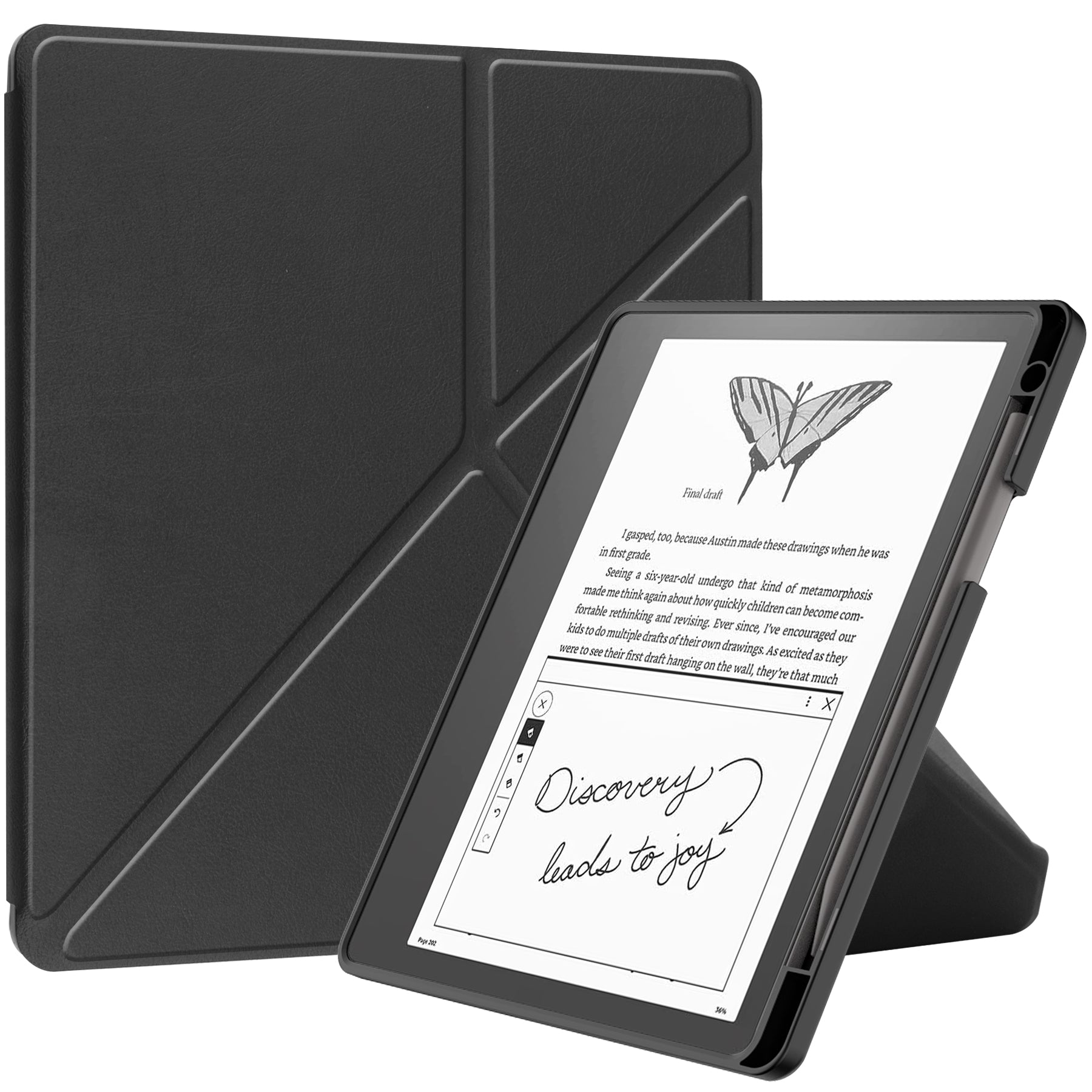 For Amazon Kindle Scribe Origami Stand PU Leather TPU E-book Reader Case Shockproof E-Reader Cover with Auto Wake Sleep