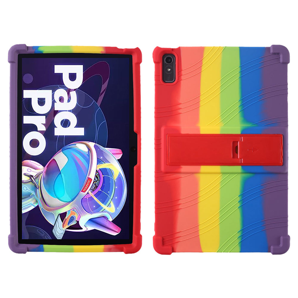 For Lenovo Pad Pro 2022 TB138FC TB132FU Silicone Tablet Case Multi-Angle Kickstand Protective Cover
