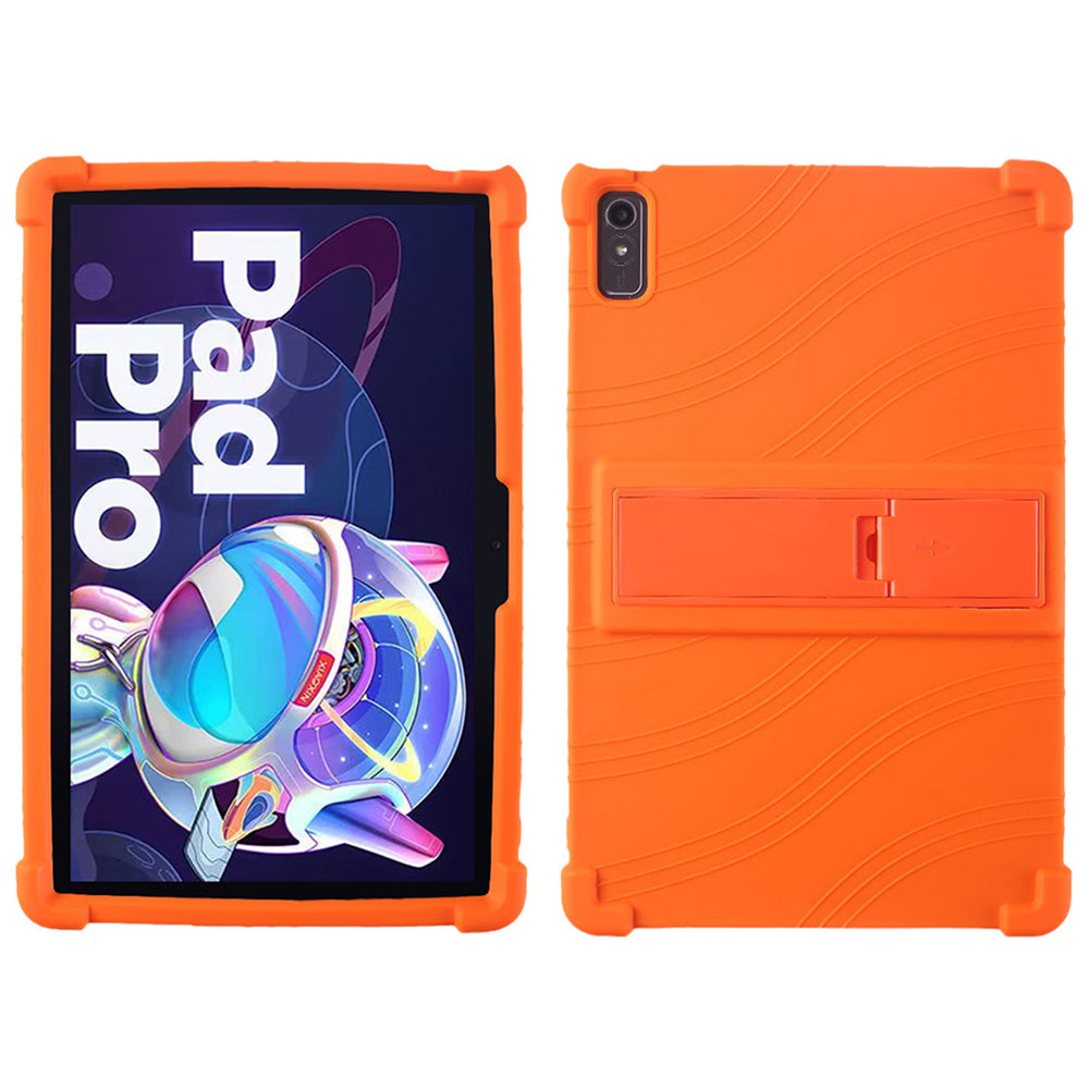 Til Lenovo Pad Pro 2022 TB138FC TB132FU Silikone tablettaske Multi-Angle Kickstand Beskyttelsescover