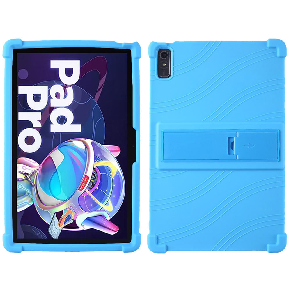 Til Lenovo Pad Pro 2022 TB138FC TB132FU Silikone tablettaske Multi-Angle Kickstand Beskyttelsescover