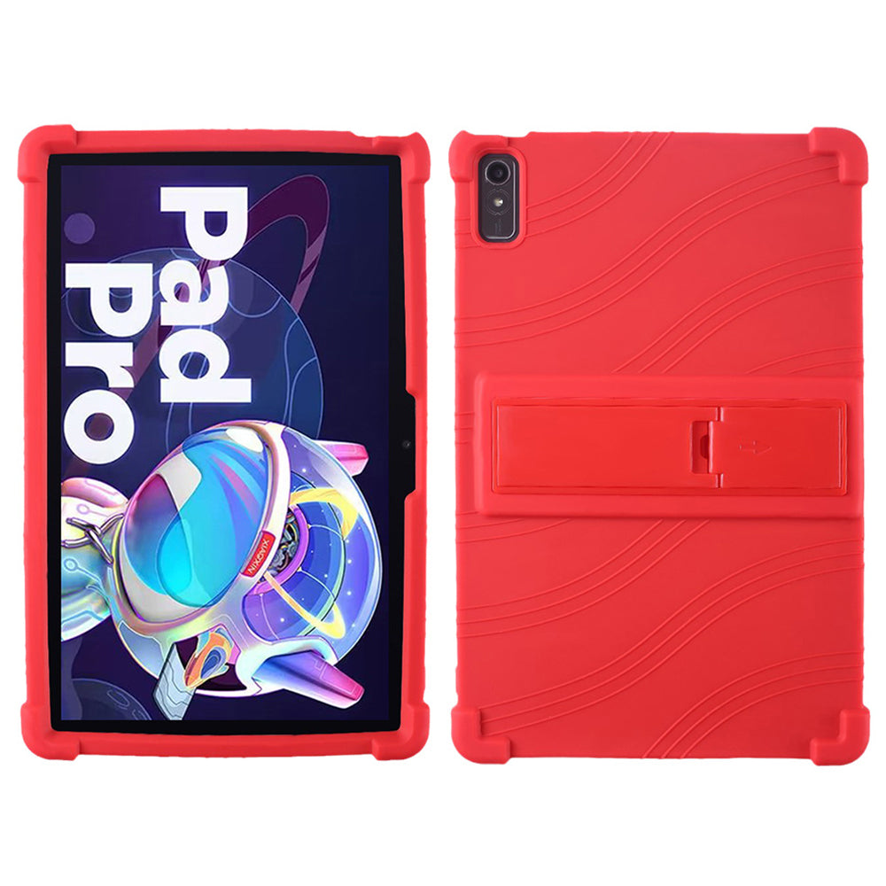 Til Lenovo Pad Pro 2022 TB138FC TB132FU Silikone tablettaske Multi-Angle Kickstand Beskyttelsescover