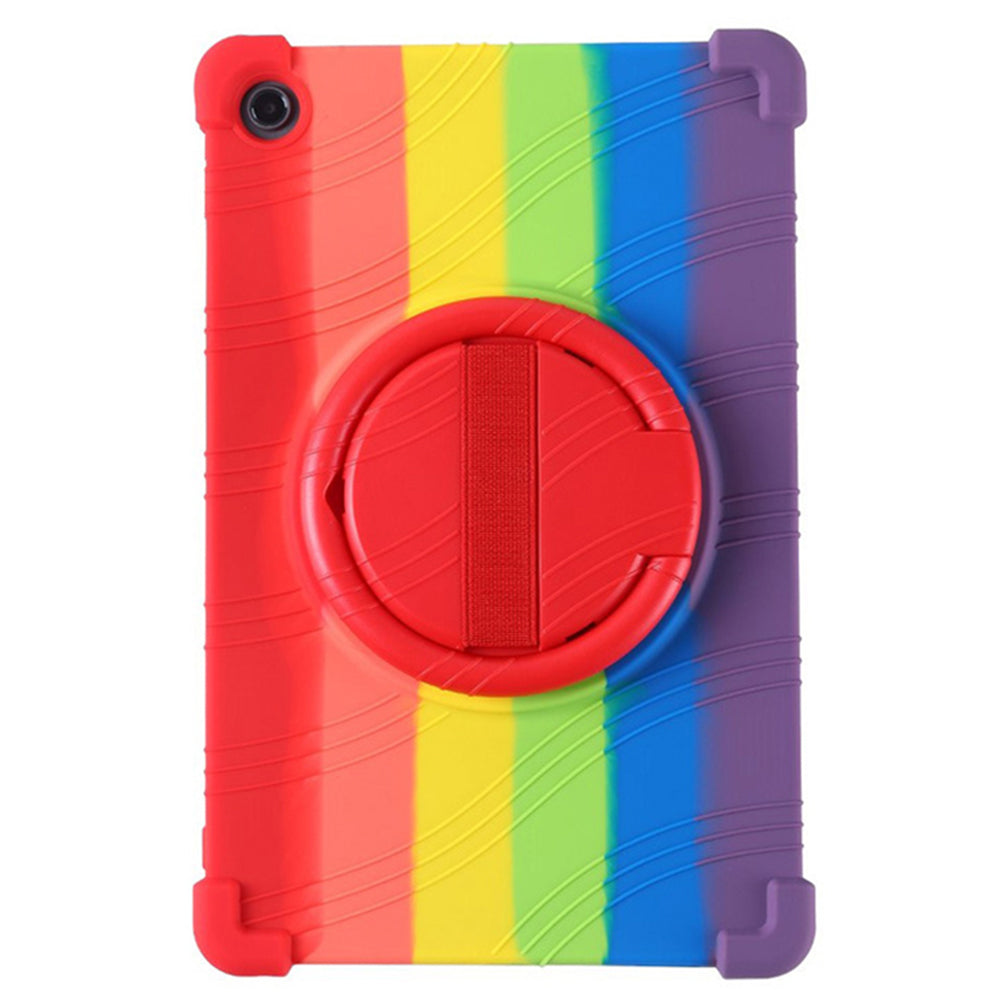 For Lenovo Tab M10 Plus (3rd Gen) Xiaoxin Pad 2022 10.6 inch 125FU 128FU Silicone Protective Cover Rotary Hand Grip Kickstand Shockproof Tablet Case