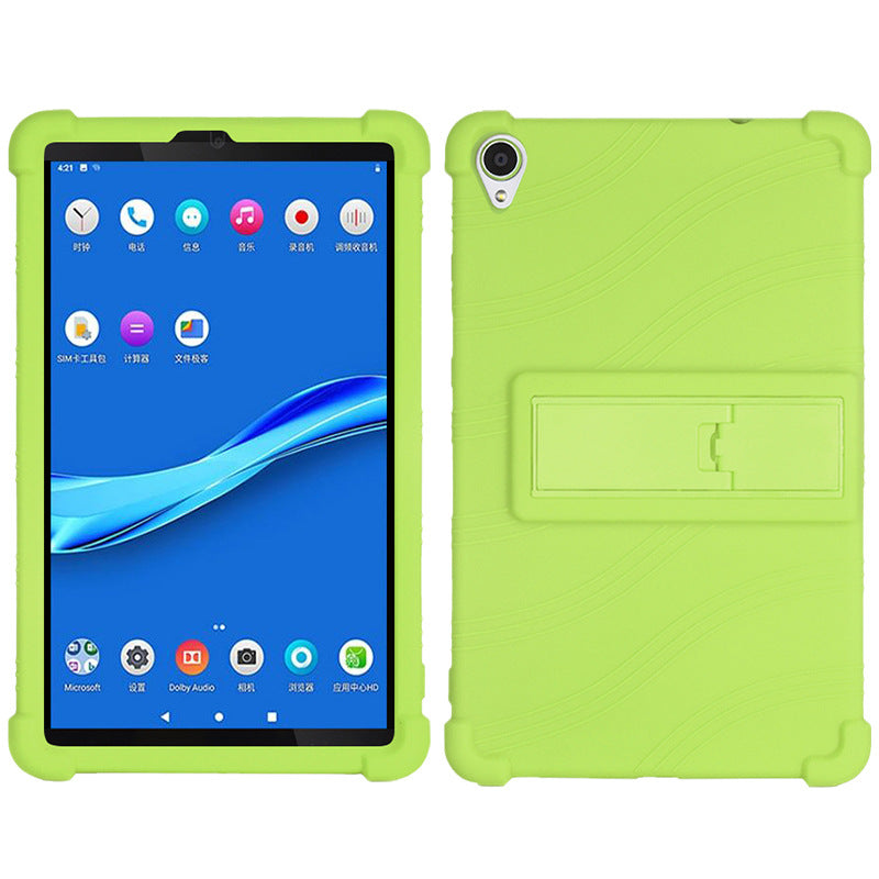 Til Lenovo Tab M8 (FHD) TB-8505 TB-8705 Kickstand Silikone Tablet Case Anti-Slip Børnevenlig Stødsikkert blødt cover