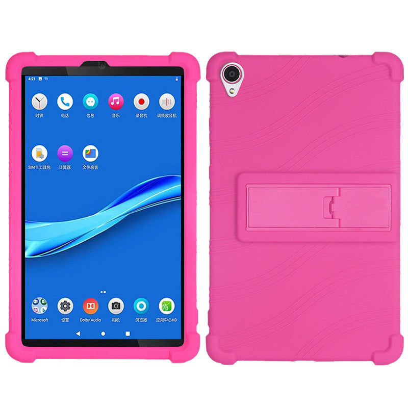 Til Lenovo Tab M8 (FHD) TB-8505 TB-8705 Kickstand Silikone Tablet Case Anti-Slip Børnevenlig Stødsikkert blødt cover