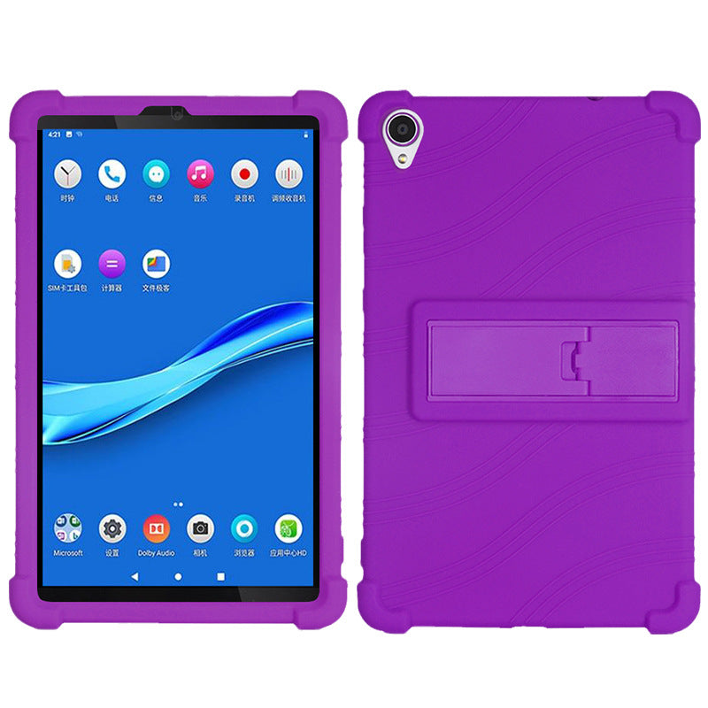 Til Lenovo Tab M8 (FHD) TB-8505 TB-8705 Kickstand Silikone Tablet Case Anti-Slip Børnevenlig Stødsikkert blødt cover