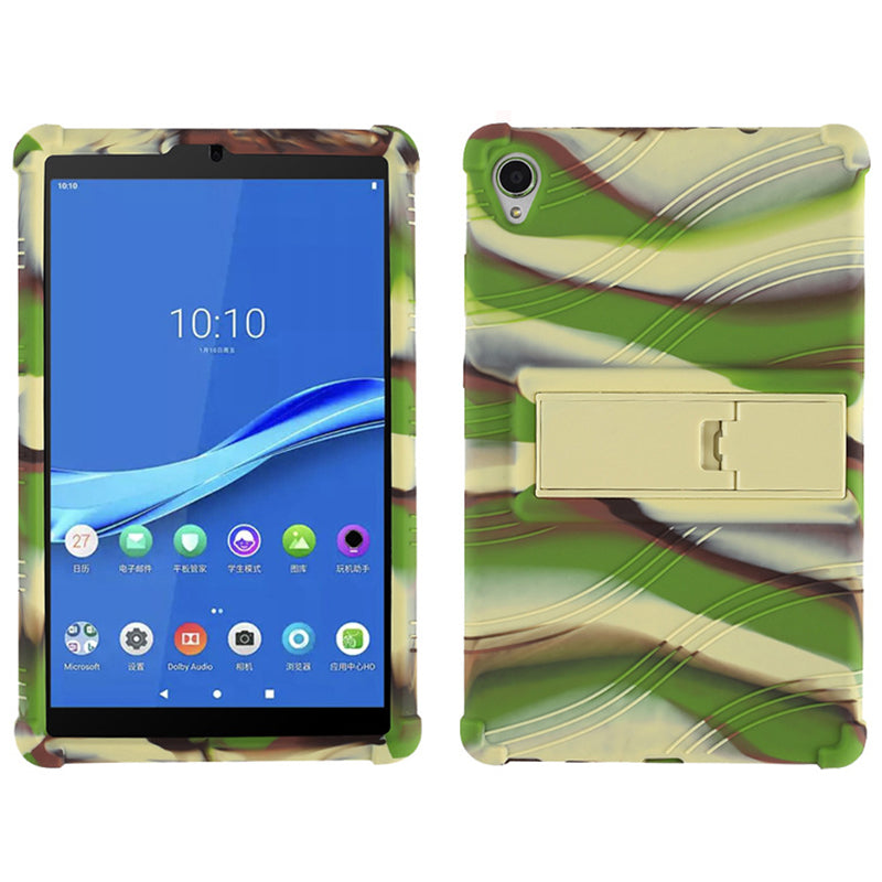 Til Lenovo Tab M8 (3. generation) Tab M8 (2. generation) TB-8506FS XS Silikone beskyttelsesdæksel Anti-Slip Kickstand tablettaske