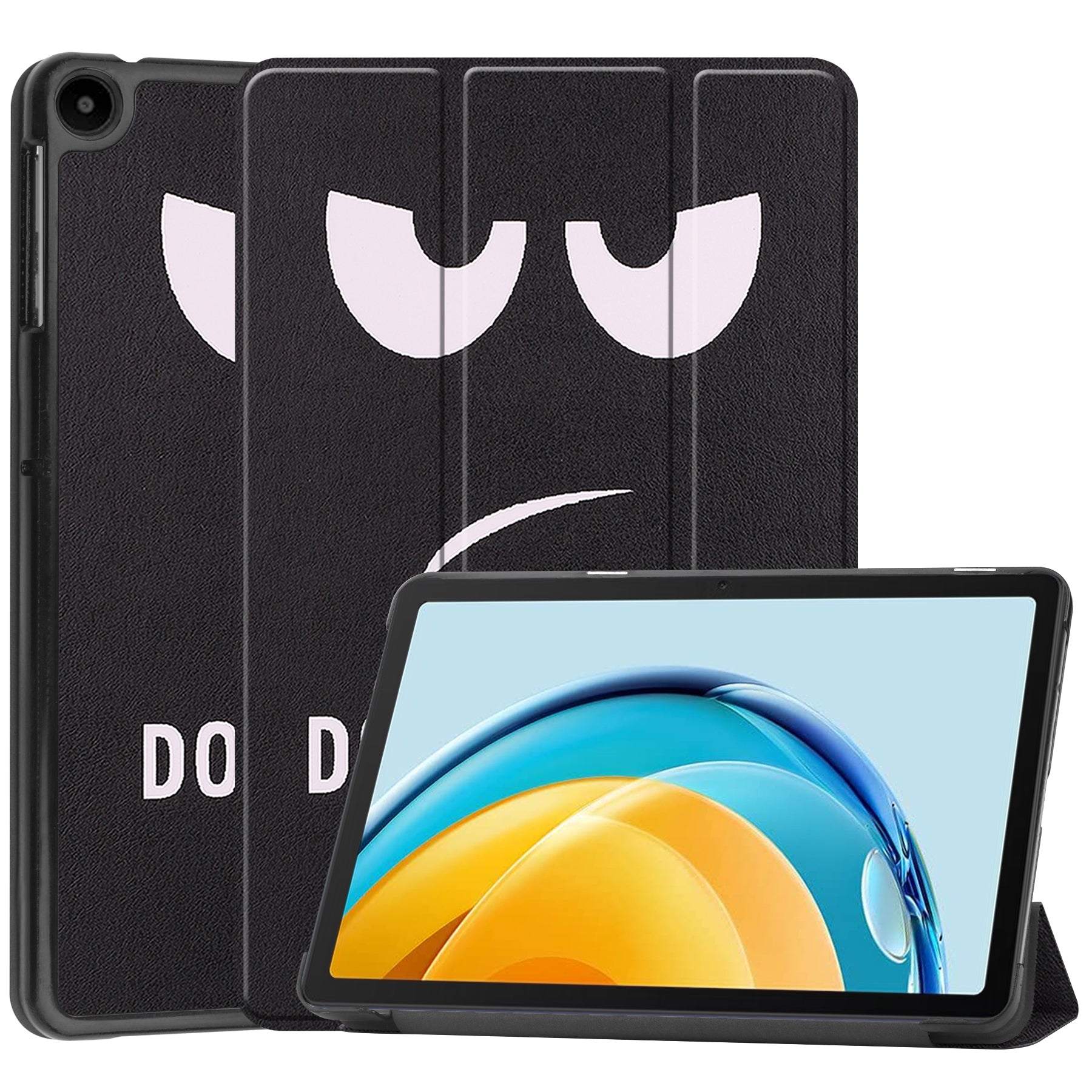 For Huawei MatePad SE 10.4-inch Trifold Stand Auto Sleep Wake Tablet Cover Pattern Printing PU Leather Folio Anti-scratch Tablet Case