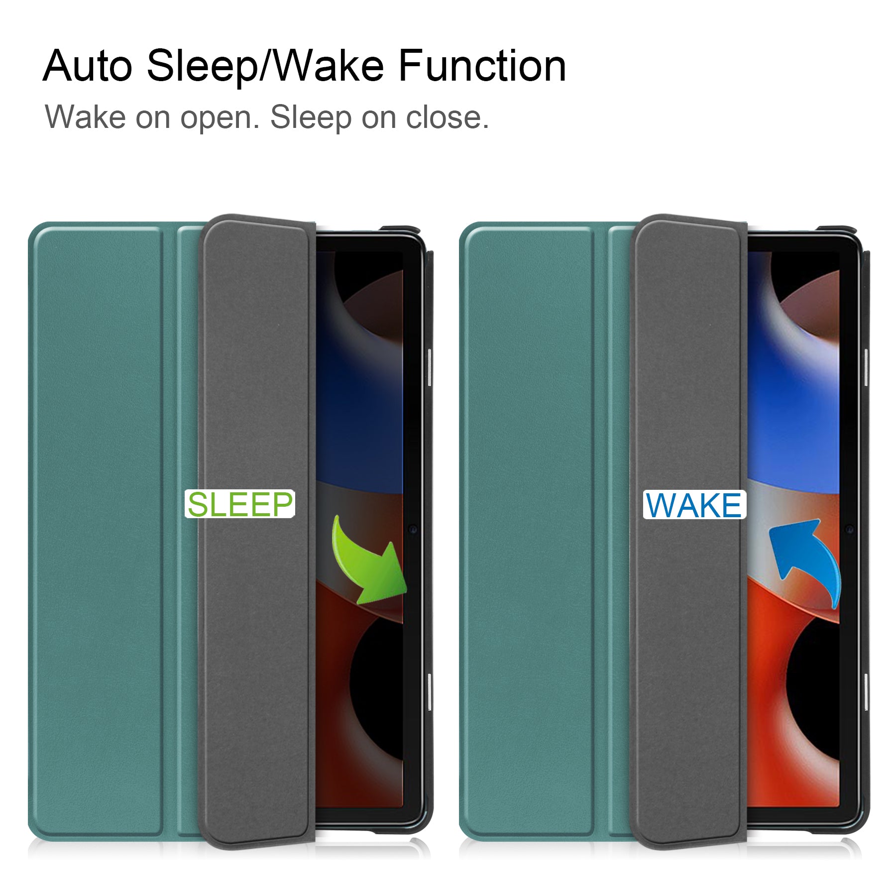 For Blackview Oscal Pad 10 Tri-fold PU Leather Tablet Case Stand Auto Wake Sleep Anti-scratch Tablet Cover