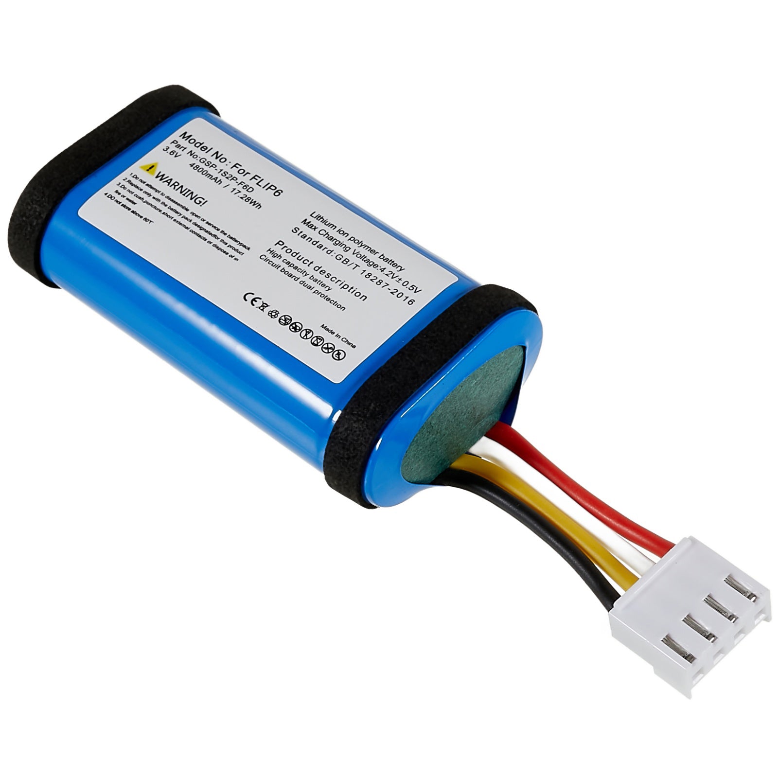 For JBL Flip 6 4.20V 4800mAh Lithium-ion Polymer Battery Replacement Part (Encode: GSP-1S2P-F6D) (without Logo)