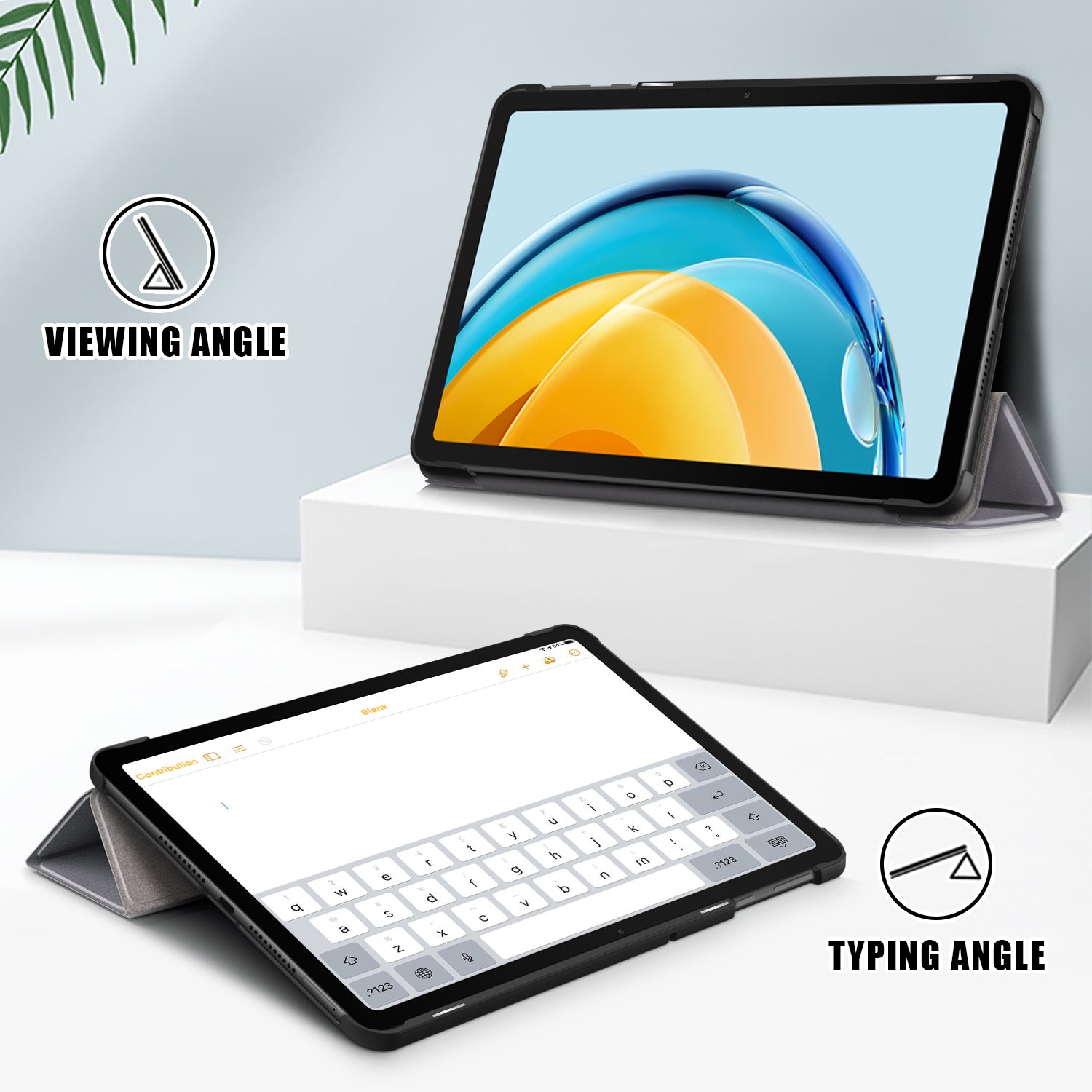 For Huawei MatePad SE 10.4-inch PU Leather Tablet Case Tri-fold Stand Anti-drop Tablet Cover