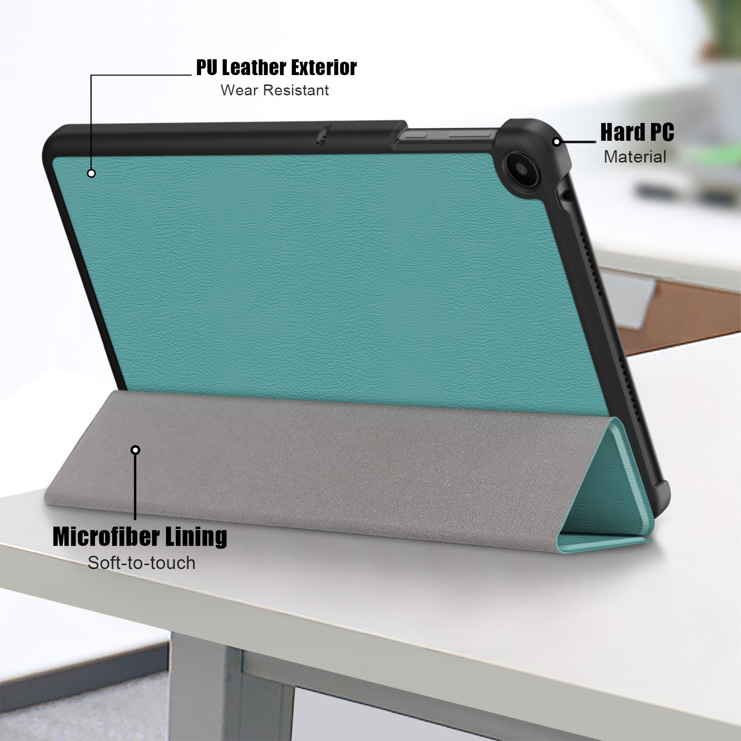 For Huawei MatePad SE 10.4-inch PU Leather Tablet Case Tri-fold Stand Anti-drop Tablet Cover