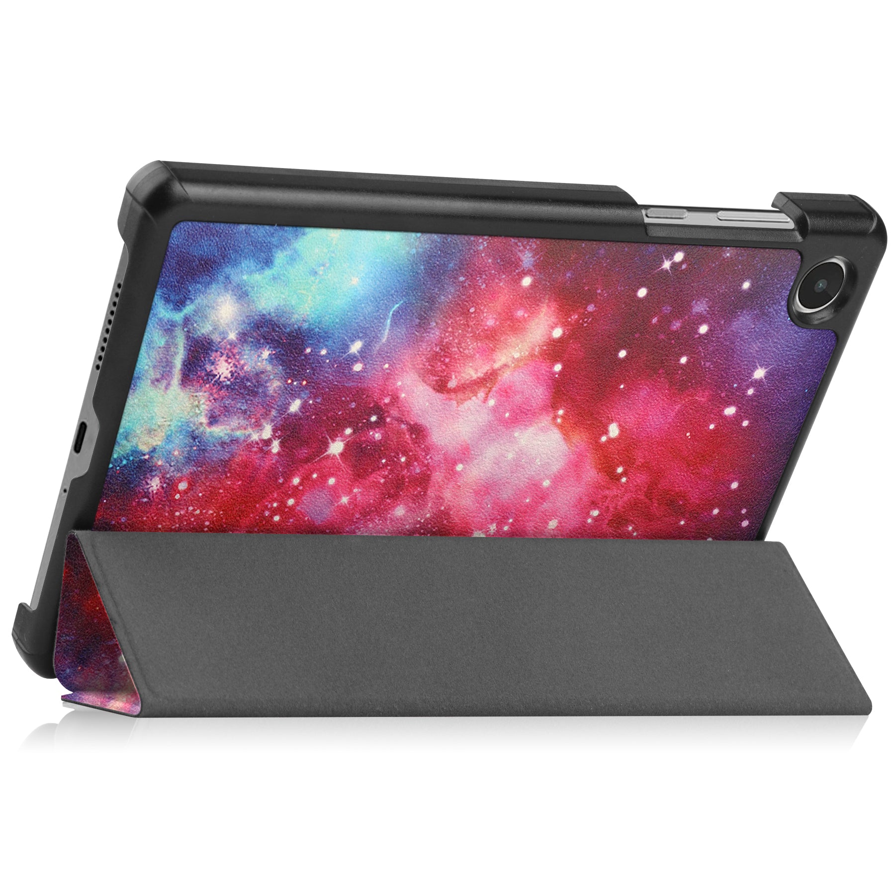 Tri-fold Stand Tablet Case for Lenovo Tab M8 Gen 4 Pattern Printing PU Leather Tablet Cover