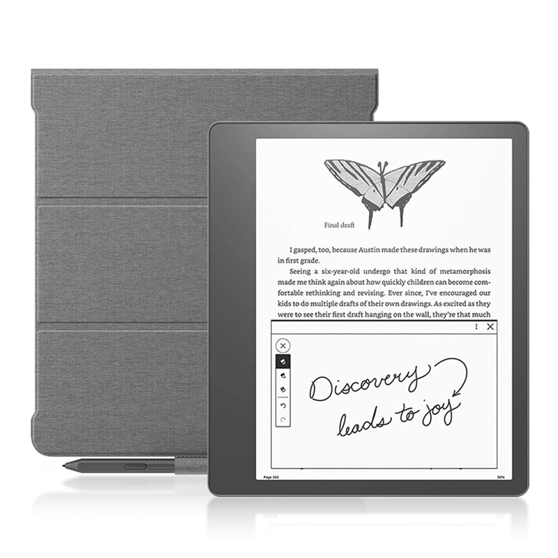 For Amazon Kindle Scribe Stand Case PU Leather TPU Pen Slot E-reader Protective Cover