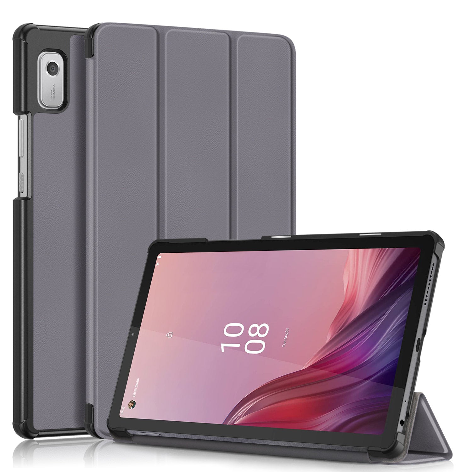 Tri-fold Stand Tablet Case for Lenovo Tab M9 TB-310FU Auto Wake Sleep PU Leather Tablet Cover