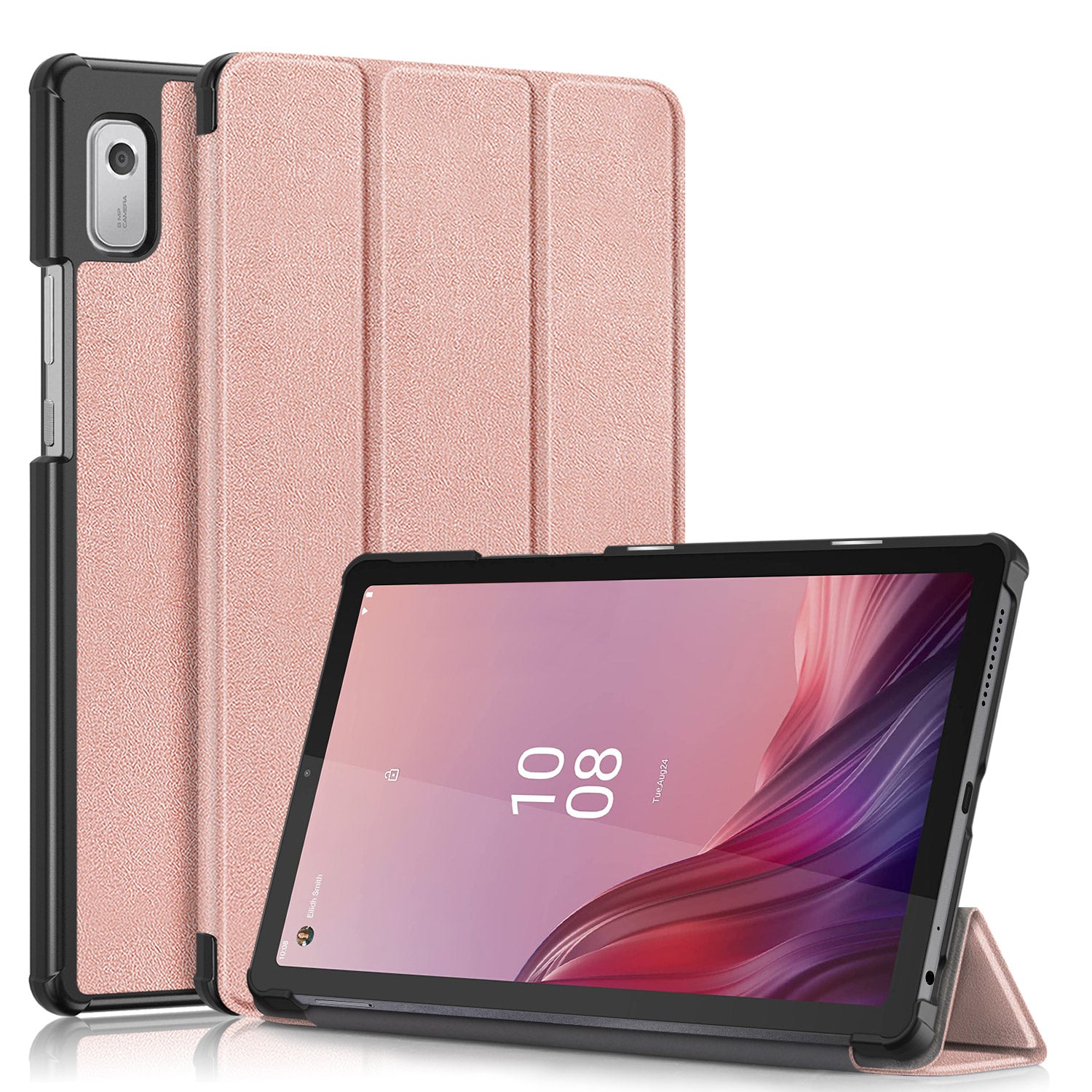 Tri-fold Stand Tablet Case for Lenovo Tab M9 TB-310FU Auto Wake Sleep PU Leather Tablet Cover