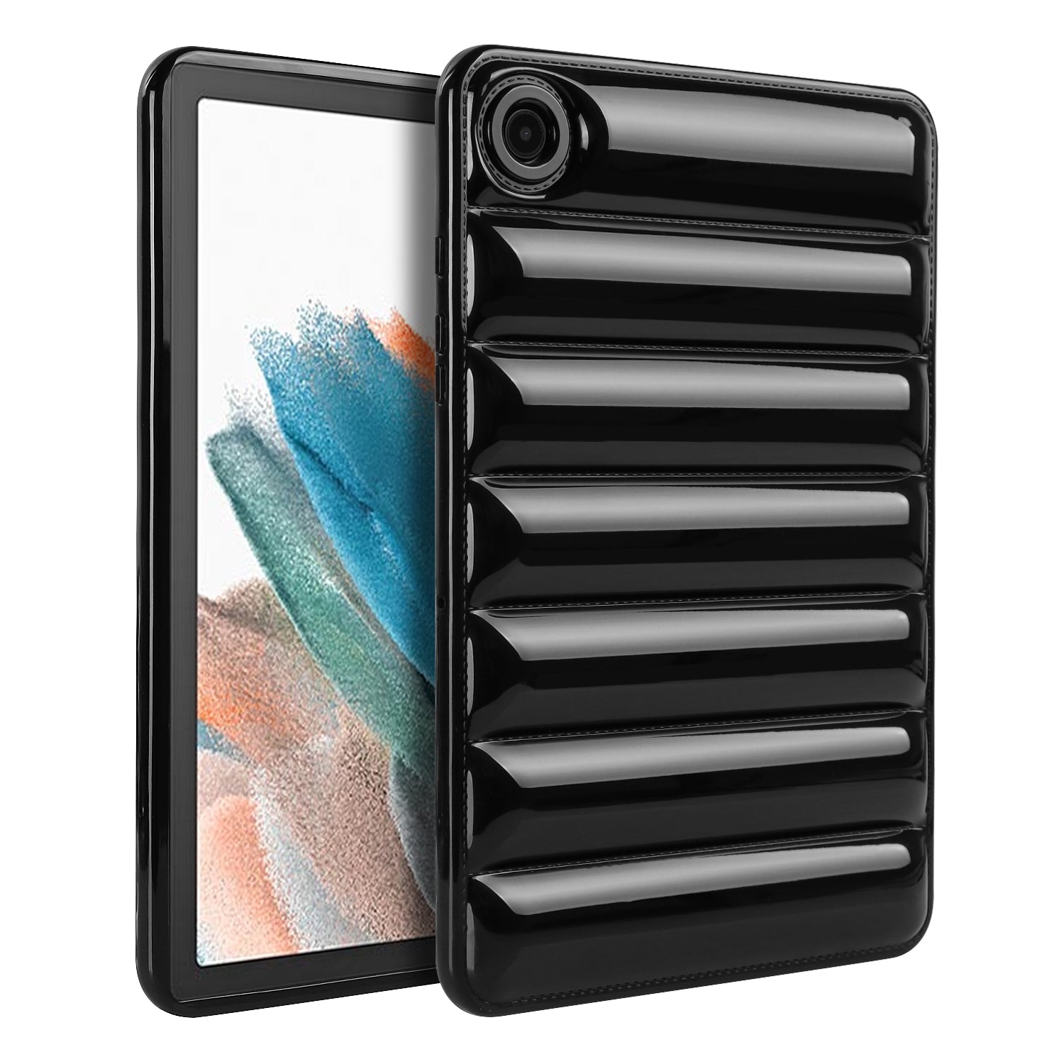 For Samsung Galaxy Tab A8 10.5 (2021) (2022) Candy Color Shockproof Case Down Jacket Design Anti-scratch TPU Cover