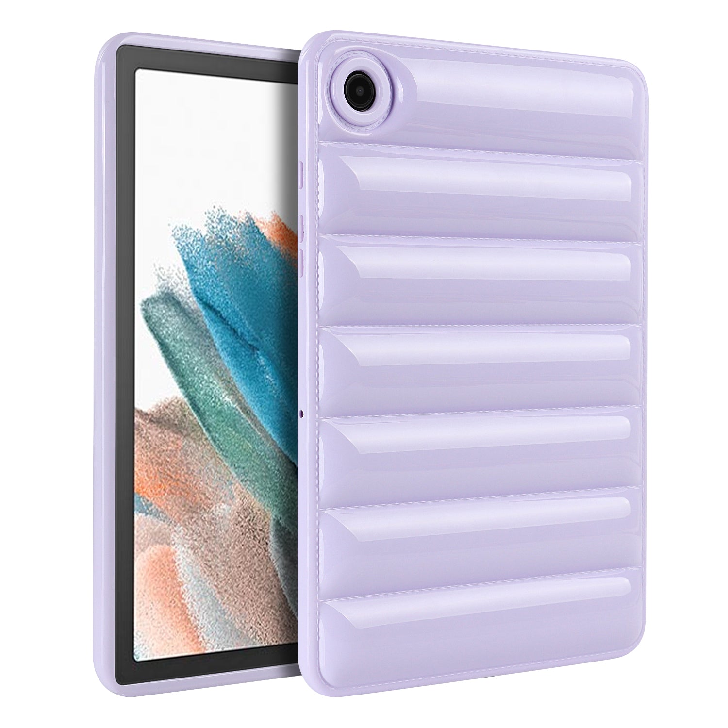 For Samsung Galaxy Tab A8 10.5 (2021) (2022) Candy Color Shockproof Case Down Jacket Design Anti-scratch TPU Cover