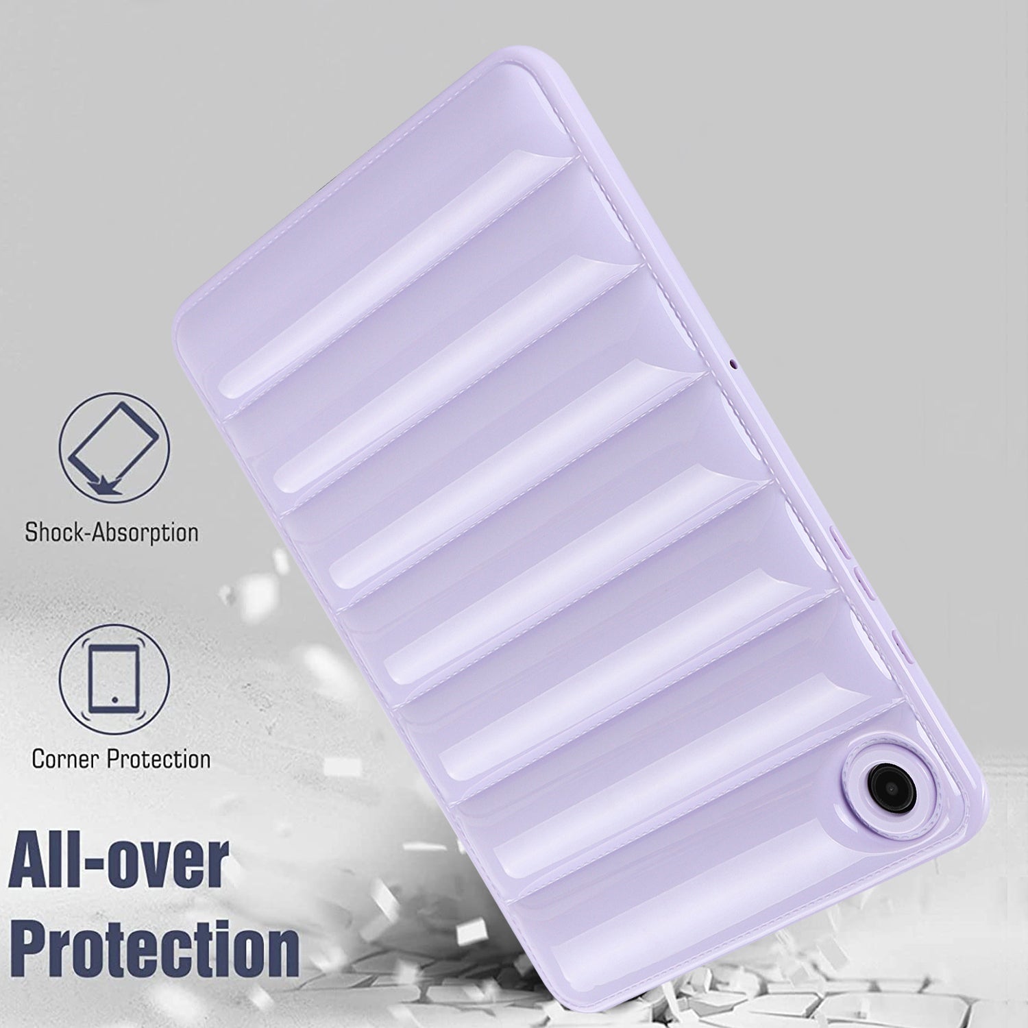For Samsung Galaxy Tab A8 10.5 (2021) (2022) Candy Color Shockproof Case Down Jacket Design Anti-scratch TPU Cover