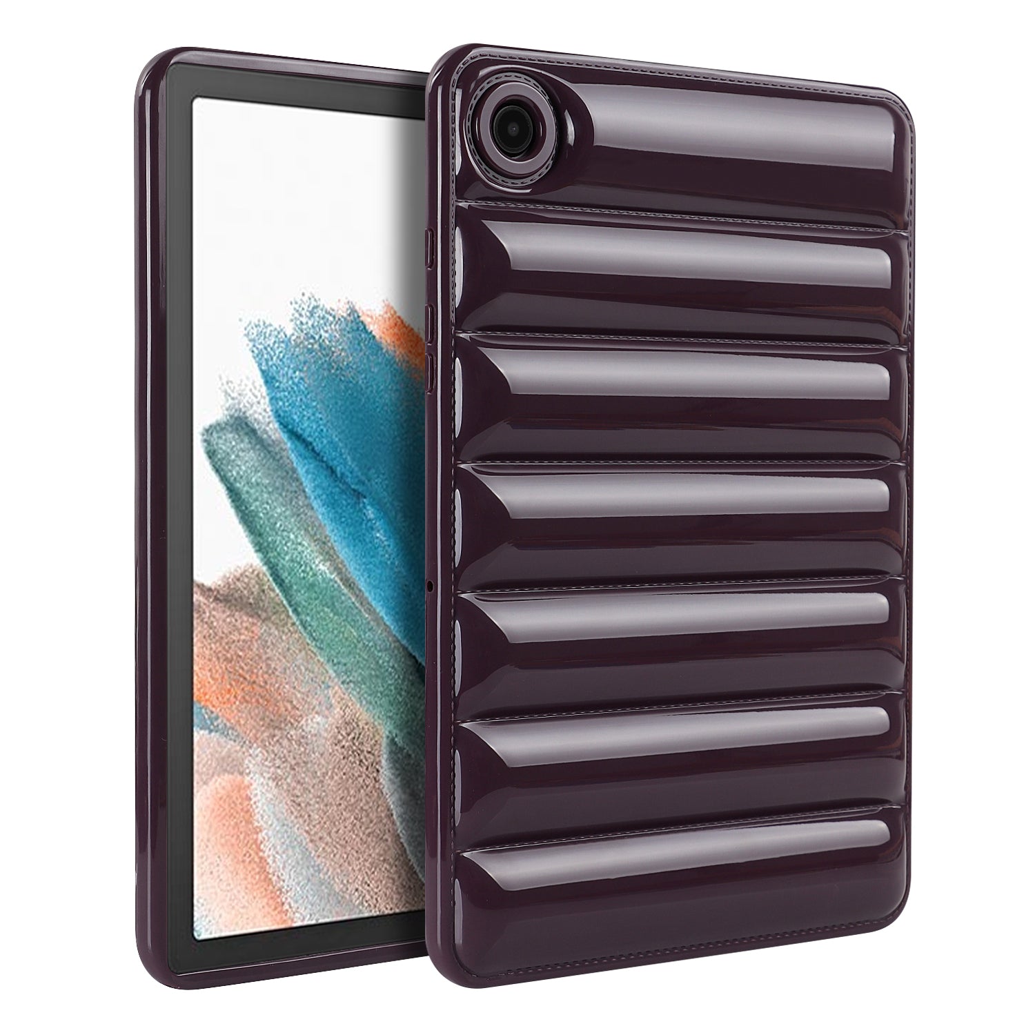 For Samsung Galaxy Tab A8 10.5 (2021) (2022) Candy Color Shockproof Case Down Jacket Design Anti-scratch TPU Cover
