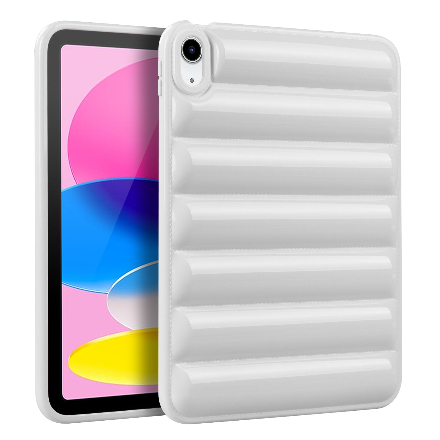 For iPad 10.9 (2022) Down Jacket Candy Color Tablet Protective Case Anti-scratch Soft TPU Cover