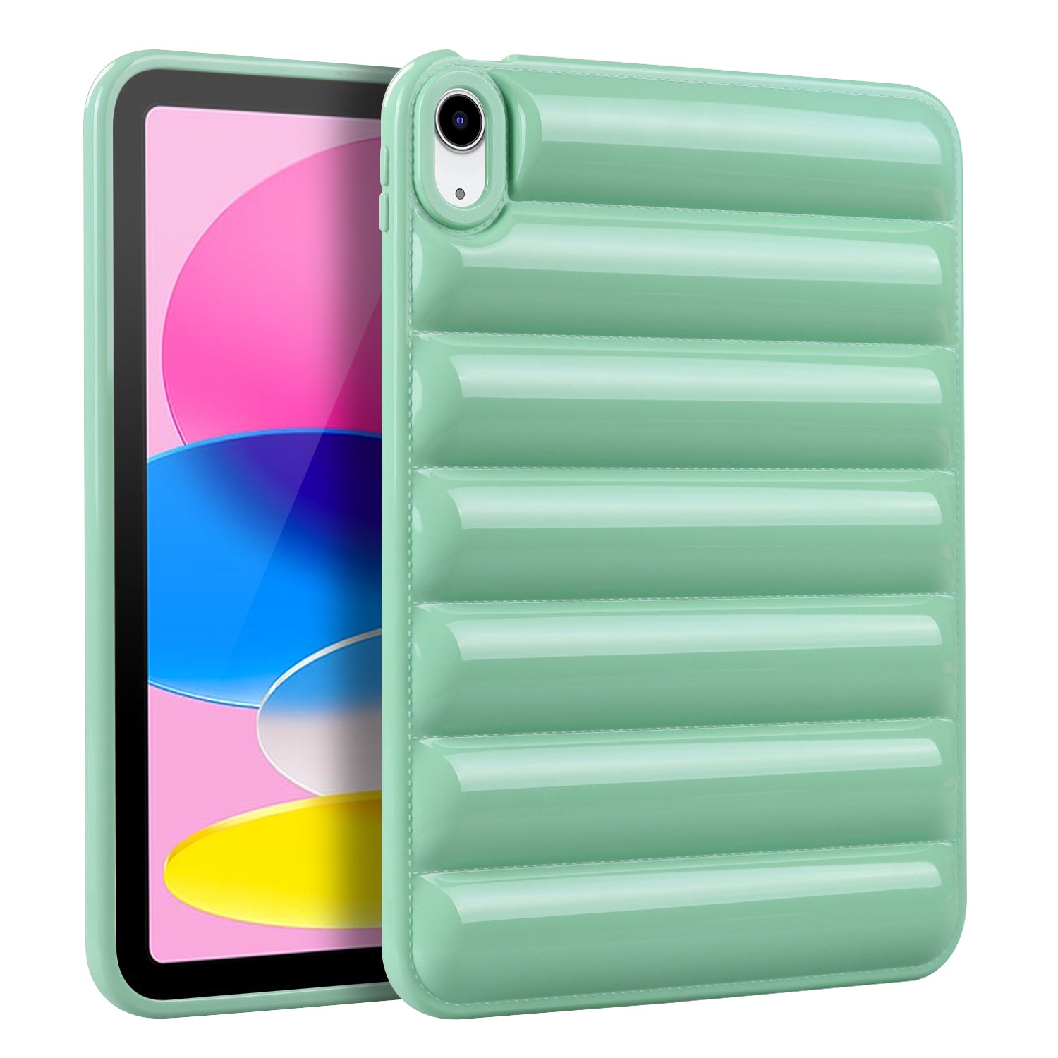 For iPad 10.9 (2022) Down Jacket Candy Color Tablet Protective Case Anti-scratch Soft TPU Cover