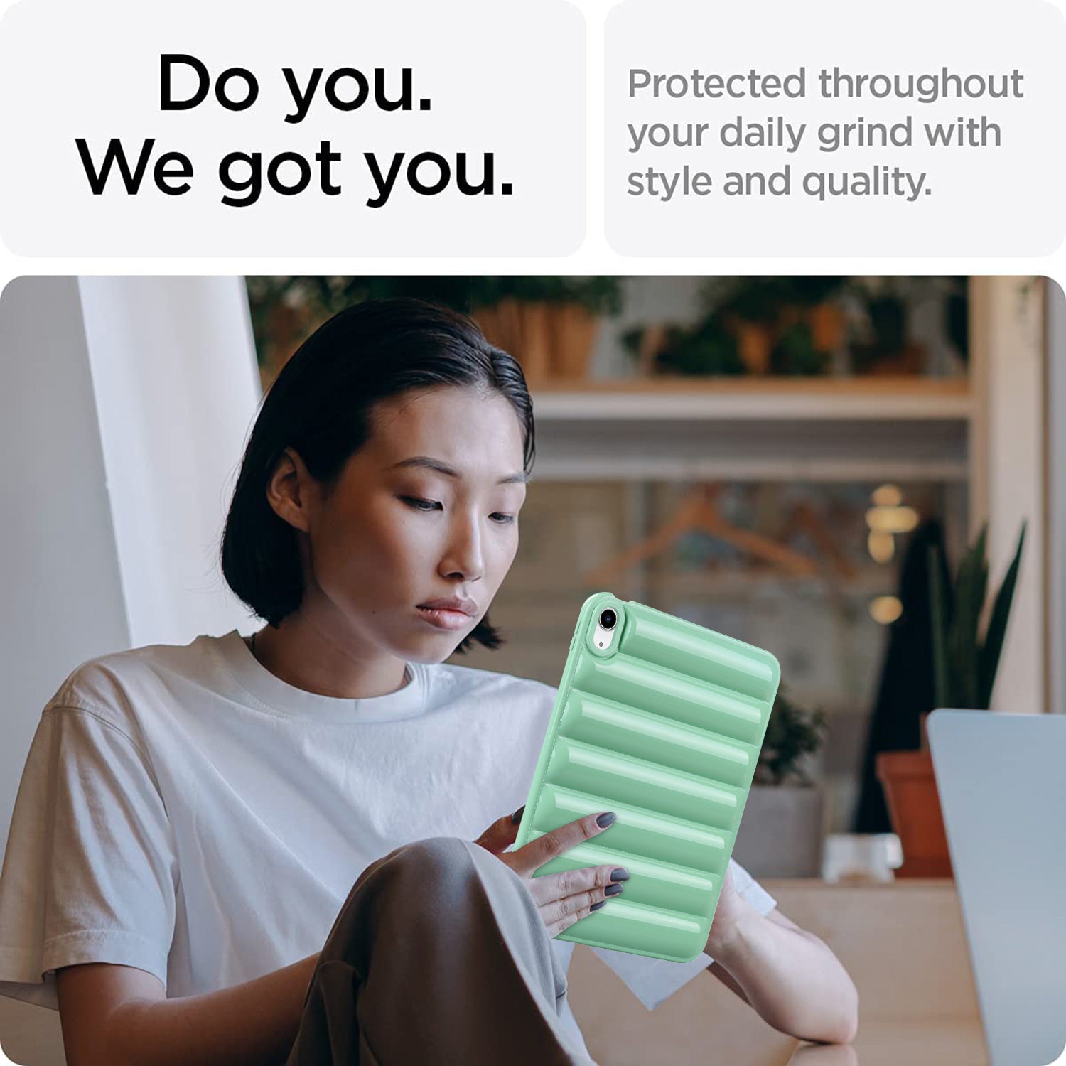 For iPad 10.9 (2022) Down Jacket Candy Color Tablet Protective Case Anti-scratch Soft TPU Cover