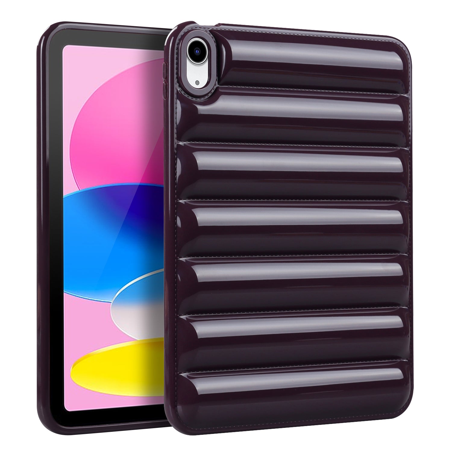 For iPad 10.9 (2022) Down Jacket Candy Color Tablet Protective Case Anti-scratch Soft TPU Cover