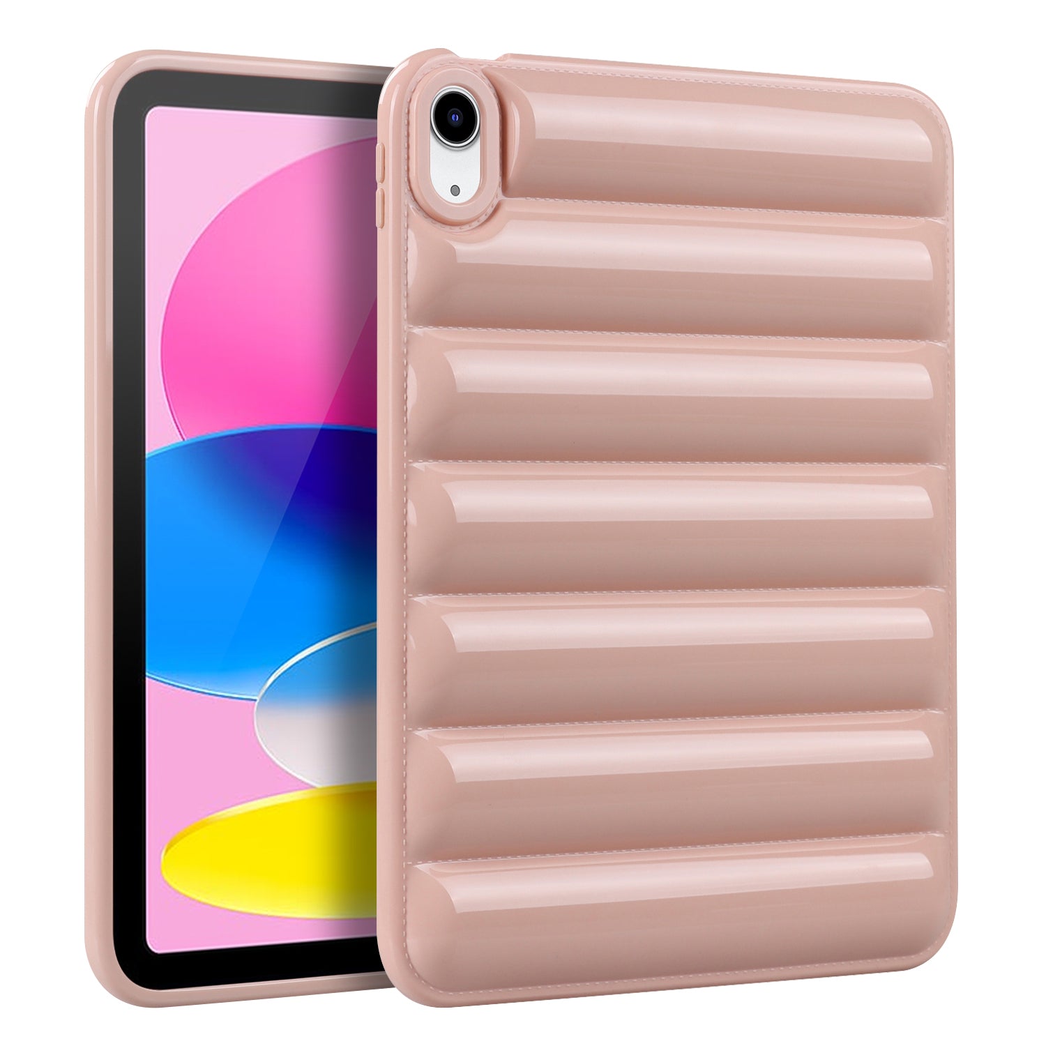 For iPad 10.9 (2022) Down Jacket Candy Color Tablet Protective Case Anti-scratch Soft TPU Cover