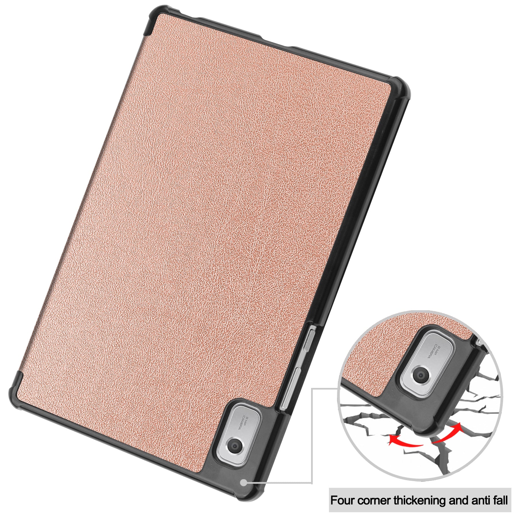 For Lenovo Tab M9 Anti-scratch PU Leather Tablet Case Tri-fold Stand Protective Cover