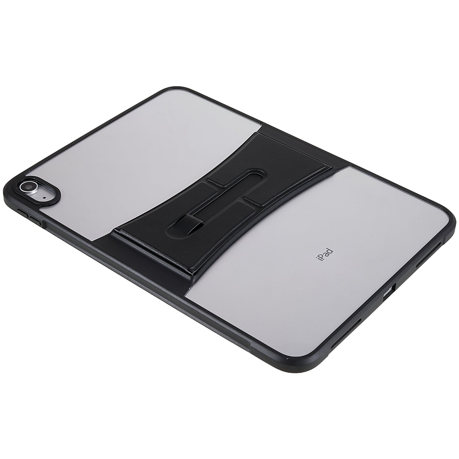 Transparent Tablet Case for iPad 10.9 (2022) PU Leather Kickstand TPU Acrylic Tablet Cover