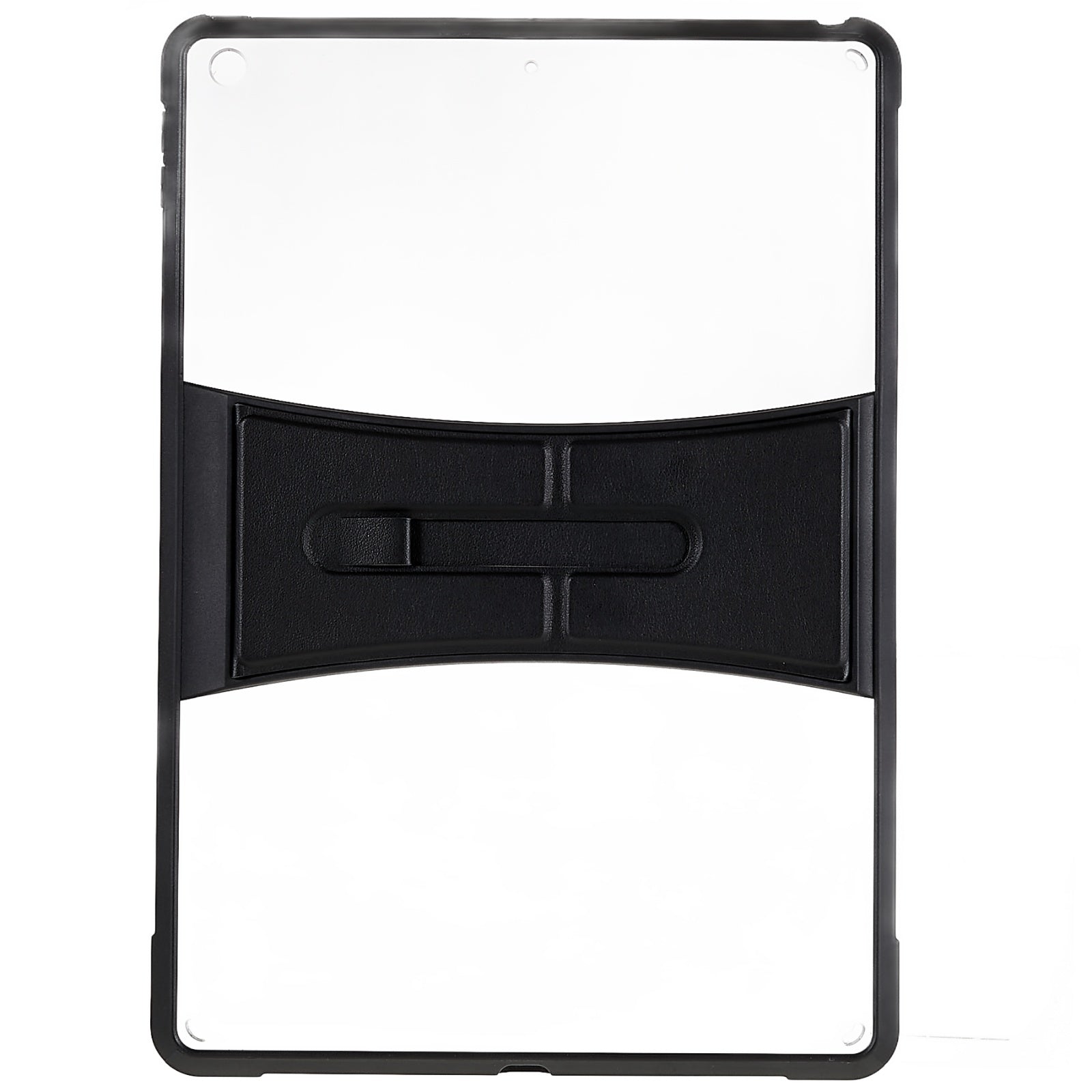 For iPad 10.2 (2021)/(2019)/(2020) Leather Kickstand Tablet Case Transparent TPU Acrylic Tablet Cover