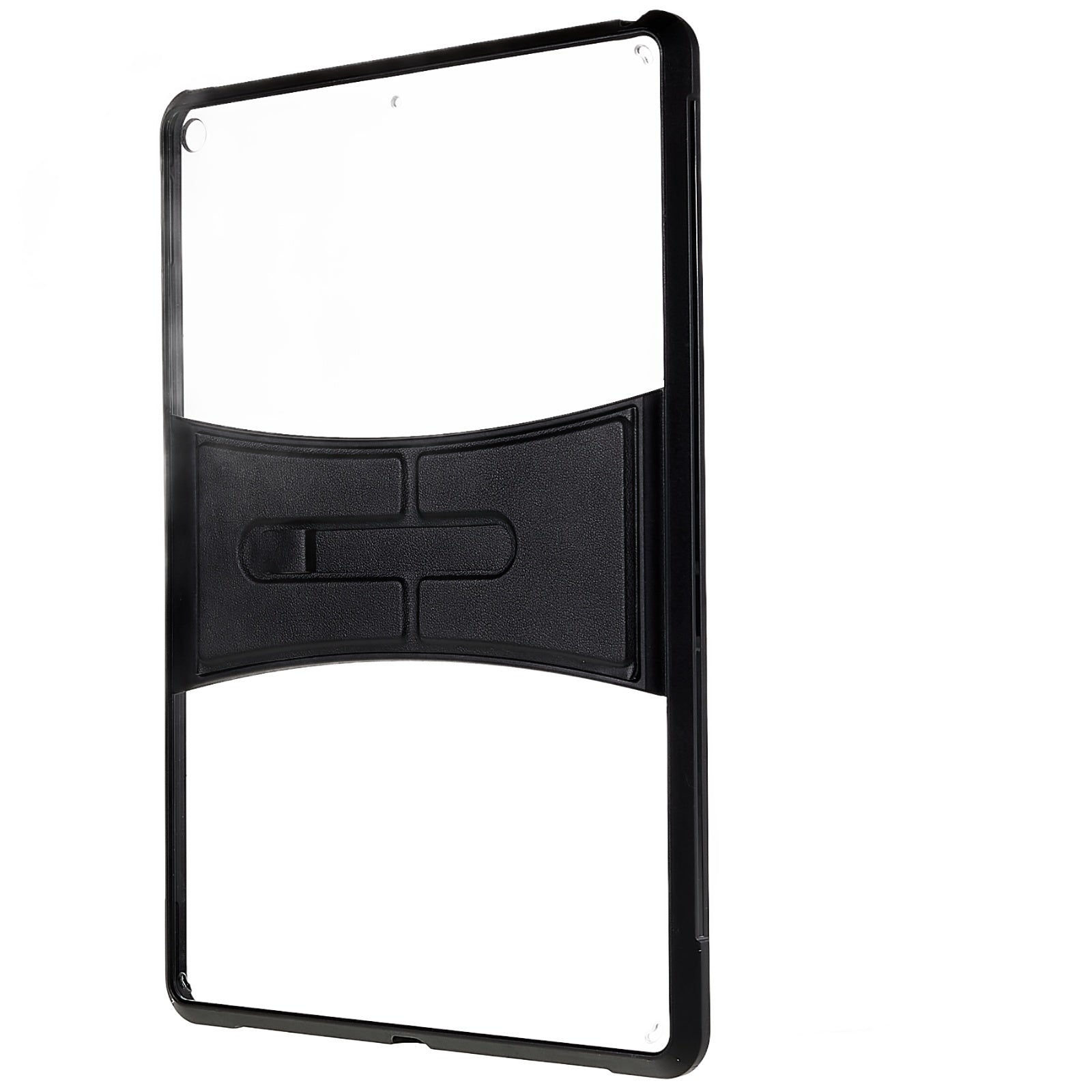 For iPad 10.2 (2021)/(2019)/(2020) Leather Kickstand Tablet Case Transparent TPU Acrylic Tablet Cover