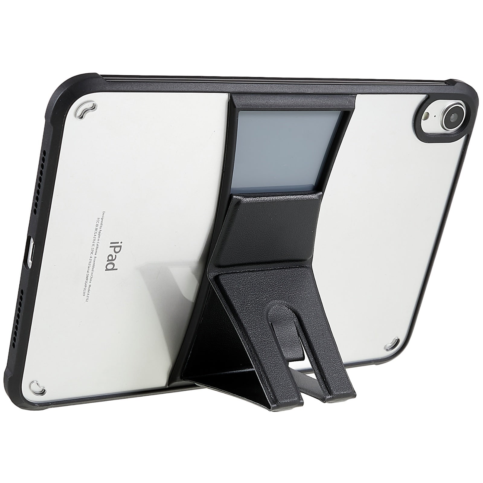 Transparent TPU Acrylic Tablet Case for iPad mini (2021) Leather Kickstand Anti-drop Tablet Cover
