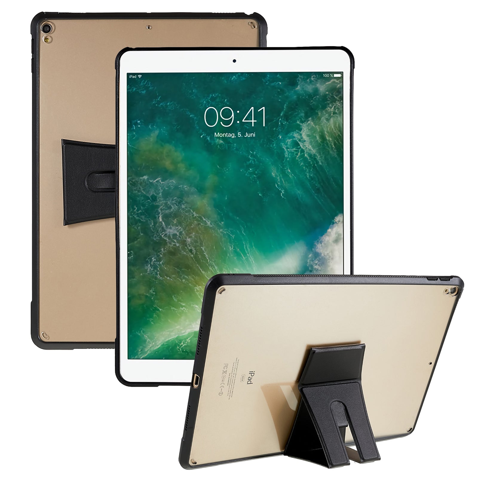 For iPad Air 10.5 inch (2019)/Pro 10.5-inch (2017) TPU Acrylic Tablet Case Leather Kickstand Transparent Cover
