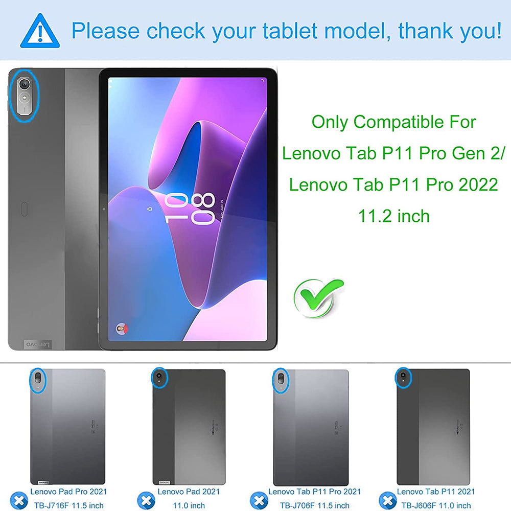 TPU Tablet Case For Lenovo Tab P11 Pro Gen 2 Lightweght Anti-fall Reinforced Corners Transparent Tablet Cover