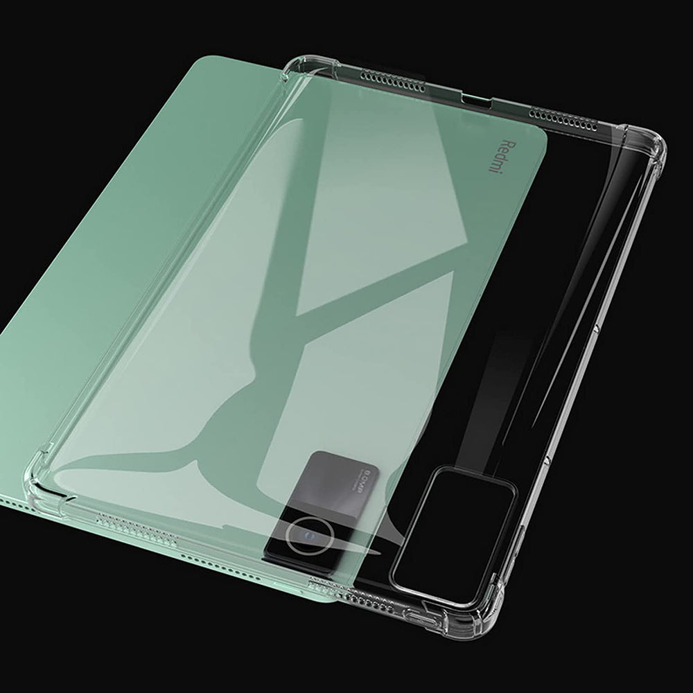 For Xiaomi Redmi Pad Soft TPU Tablet Case Reinforced Corners Anti-drop Transparent Tablet Cover