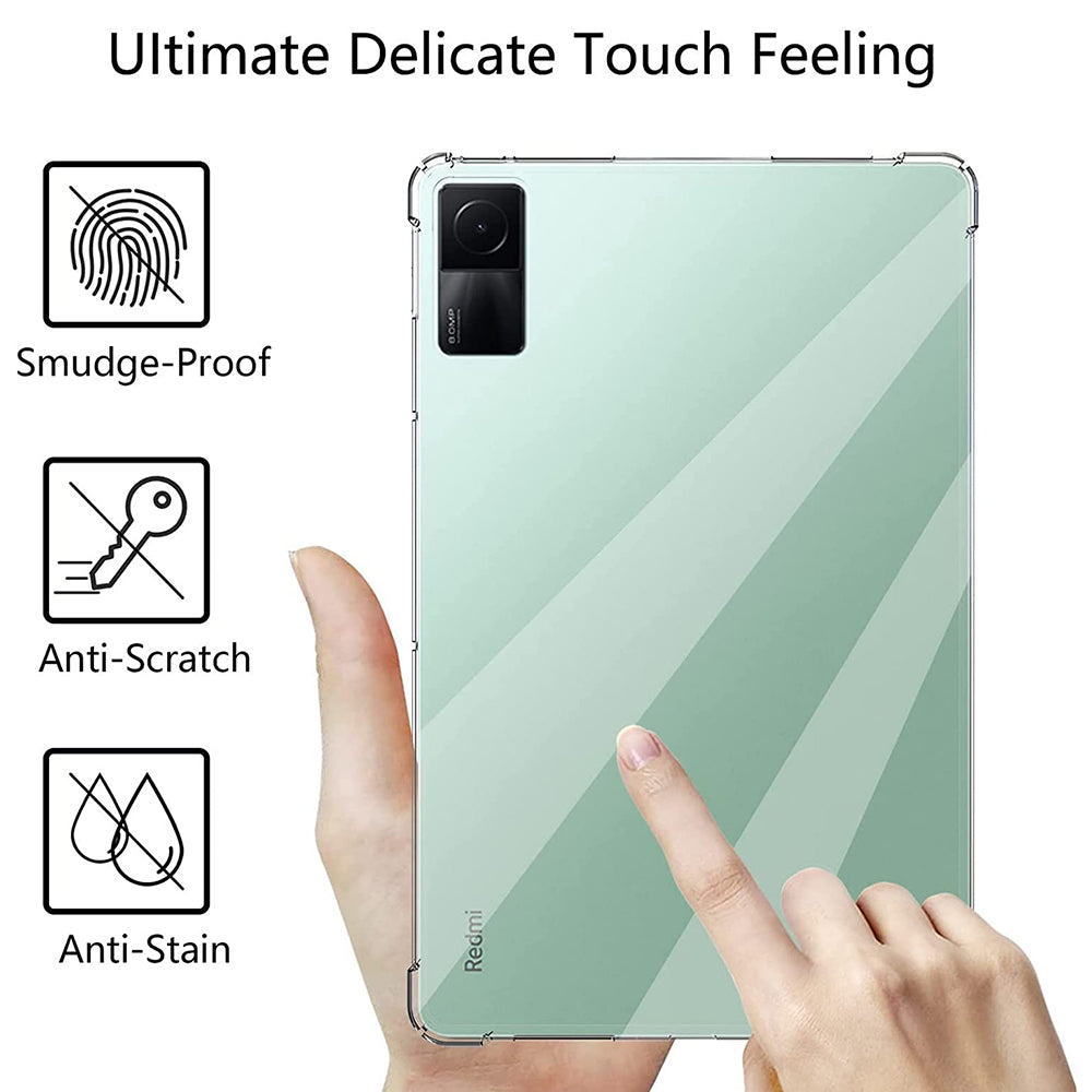 For Xiaomi Redmi Pad Soft TPU Tablet Case Reinforced Corners Anti-drop Transparent Tablet Cover
