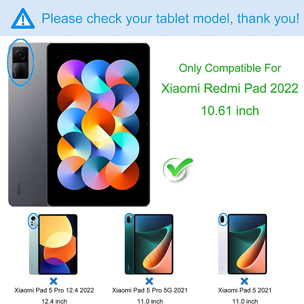 For Xiaomi Redmi Pad Soft TPU Tablet Case Reinforced Corners Anti-drop Transparent Tablet Cover