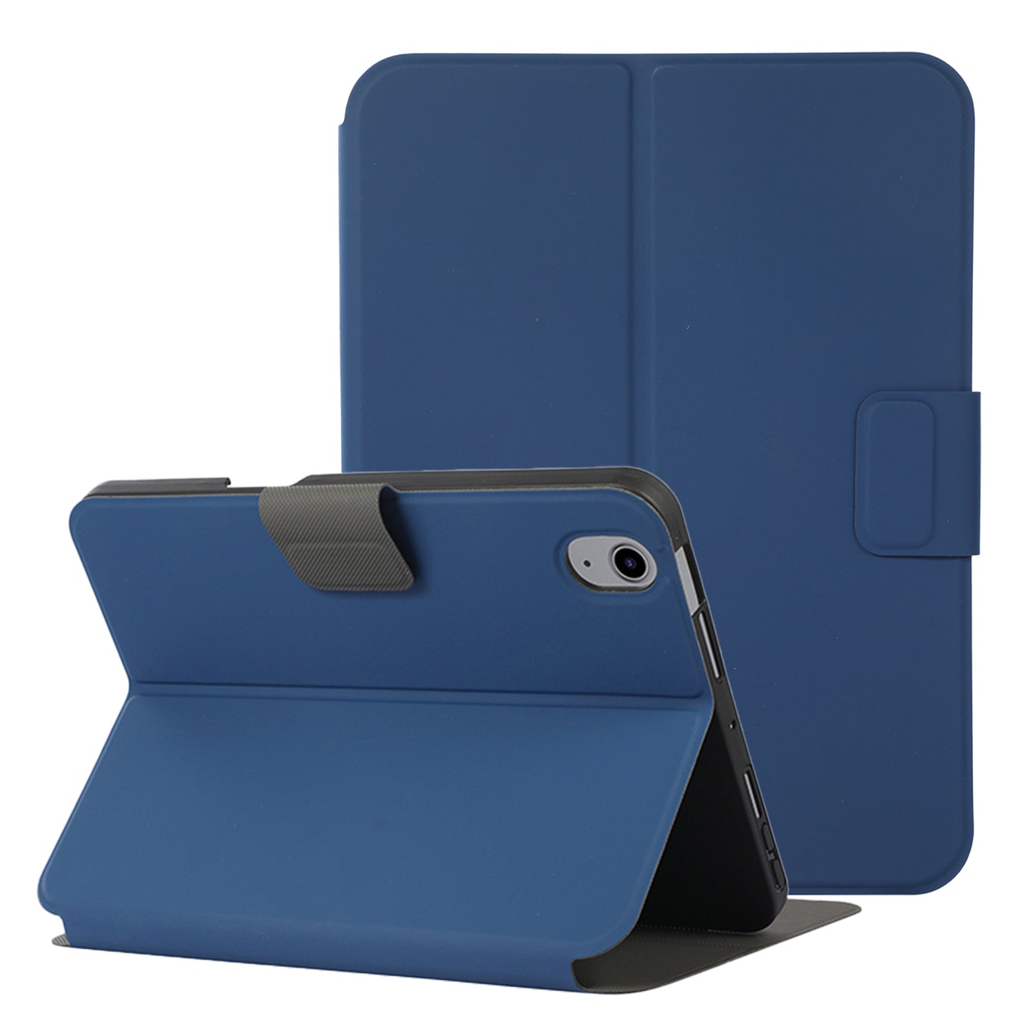 For iPad 10.9 (2022) PU Leather Stand Cover Auto Wake Sleep Protective Shell with Pen Slot