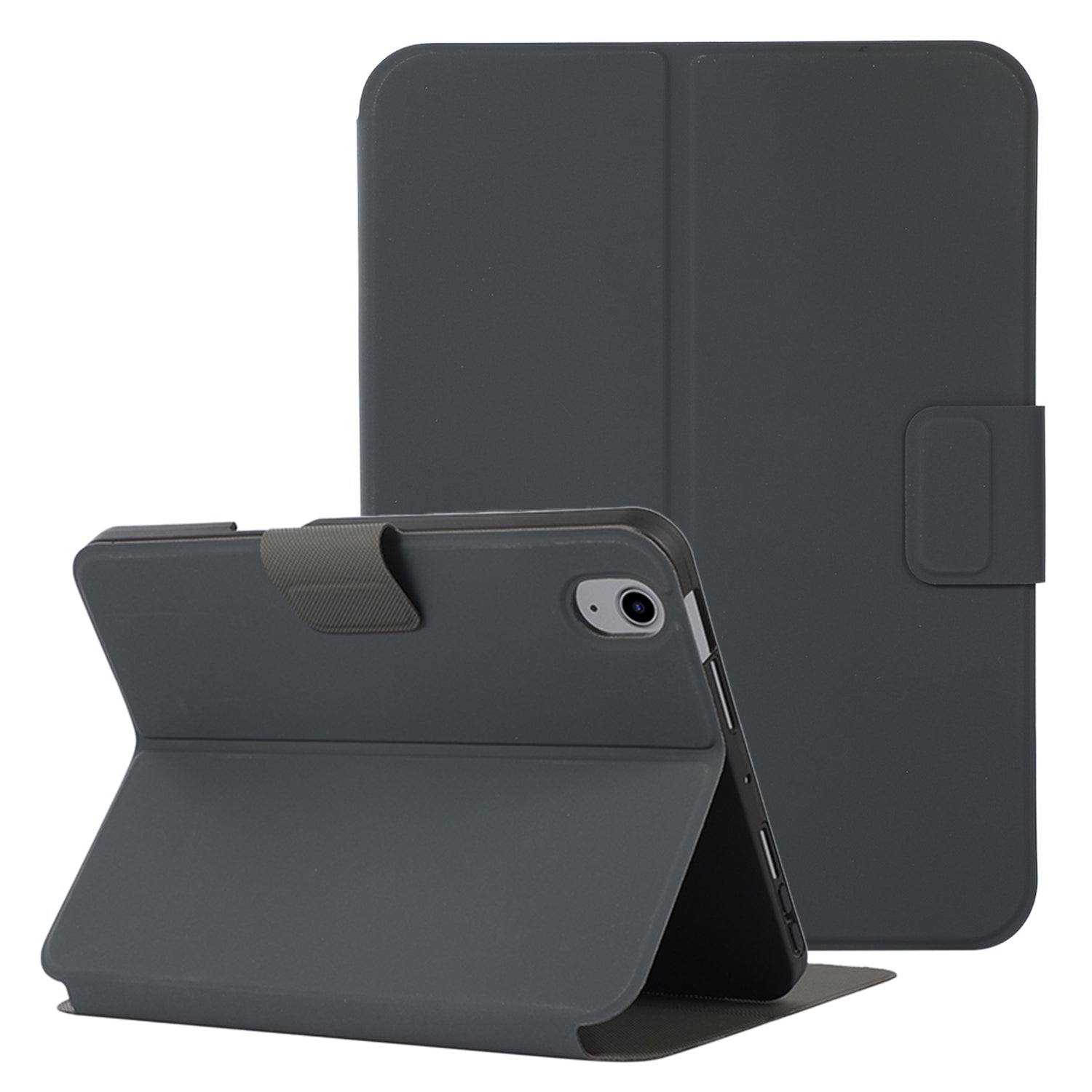 For iPad 10.9 (2022) PU Leather Stand Cover Auto Wake Sleep Protective Shell with Pen Slot