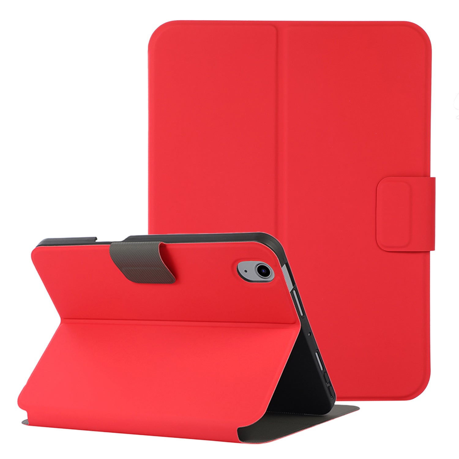 For iPad 10.9 (2022) PU Leather Stand Cover Auto Wake Sleep Protective Shell with Pen Slot