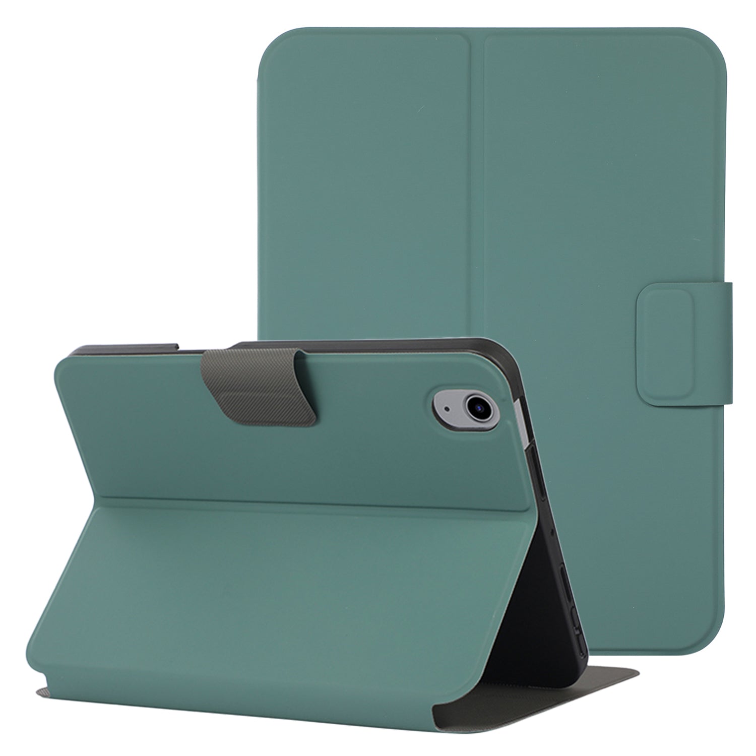 For iPad 10.9 (2022) PU Leather Stand Cover Auto Wake Sleep Protective Shell with Pen Slot