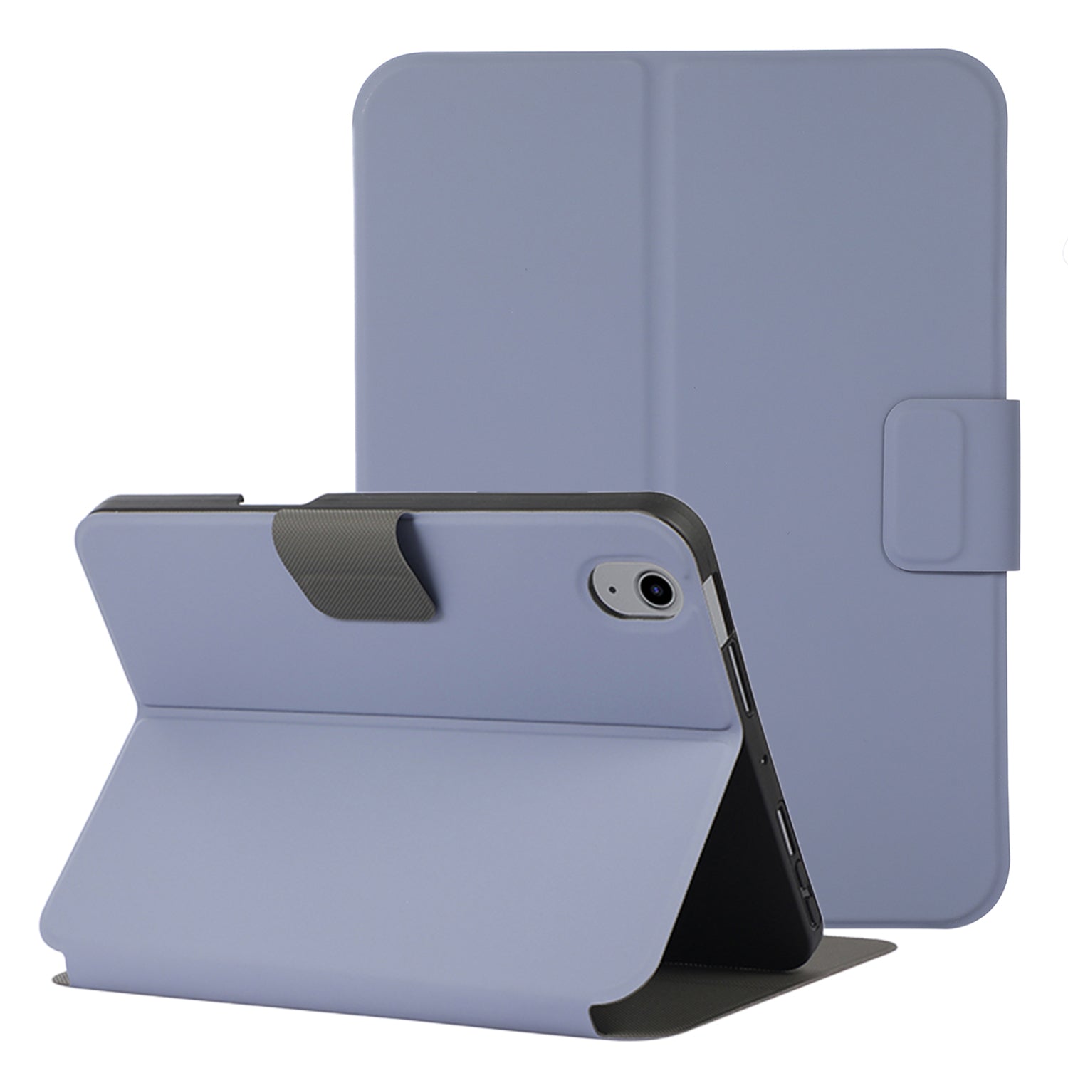 For iPad 10.9 (2022) PU Leather Stand Cover Auto Wake Sleep Protective Shell with Pen Slot